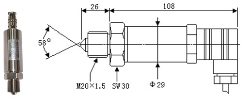 10VDC แรงดันสูงพิเศษ 1500MPa ทรานสดิวเซอร์ความดันบรรยากาศ 1