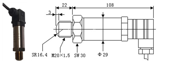 10VDC แรงดันสูงพิเศษ 1500MPa ทรานสดิวเซอร์ความดันบรรยากาศ 0
