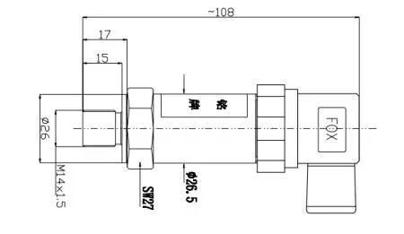 20mA 10V 60MPa ระบบไฮดรอลิกความดันบรรยากาศเซ็นเซอร์เซรามิก 1